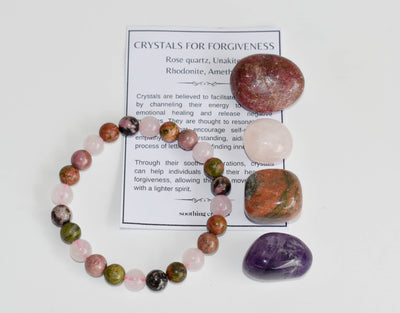 Encourage FORGIVENESS Crystal Kit, Gemstone Tumble Kit, Forgiveness Crystal Gift Set