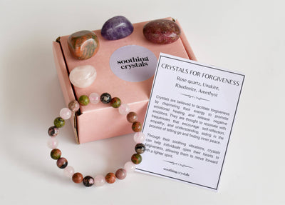 Encourage FORGIVENESS Crystal Kit, Gemstone Tumble Kit, Forgiveness Crystal Gift Set