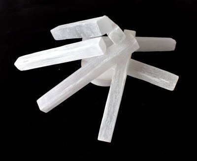 4" Selenite Healing Logs Selenite Sticks, Selenite Logs