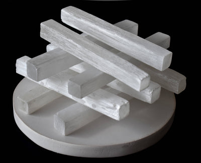 4" Selenite Healing Logs Selenite Sticks, Selenite Logs