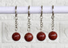 Red Jasper Key Chain, Gemstone Keychain Crystal Key Ring (Generosity and Balance)