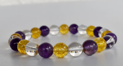 Promotes HEALTH Crystal Bracelet ( Boost Motivation, Spiritual Growth, Clarity)