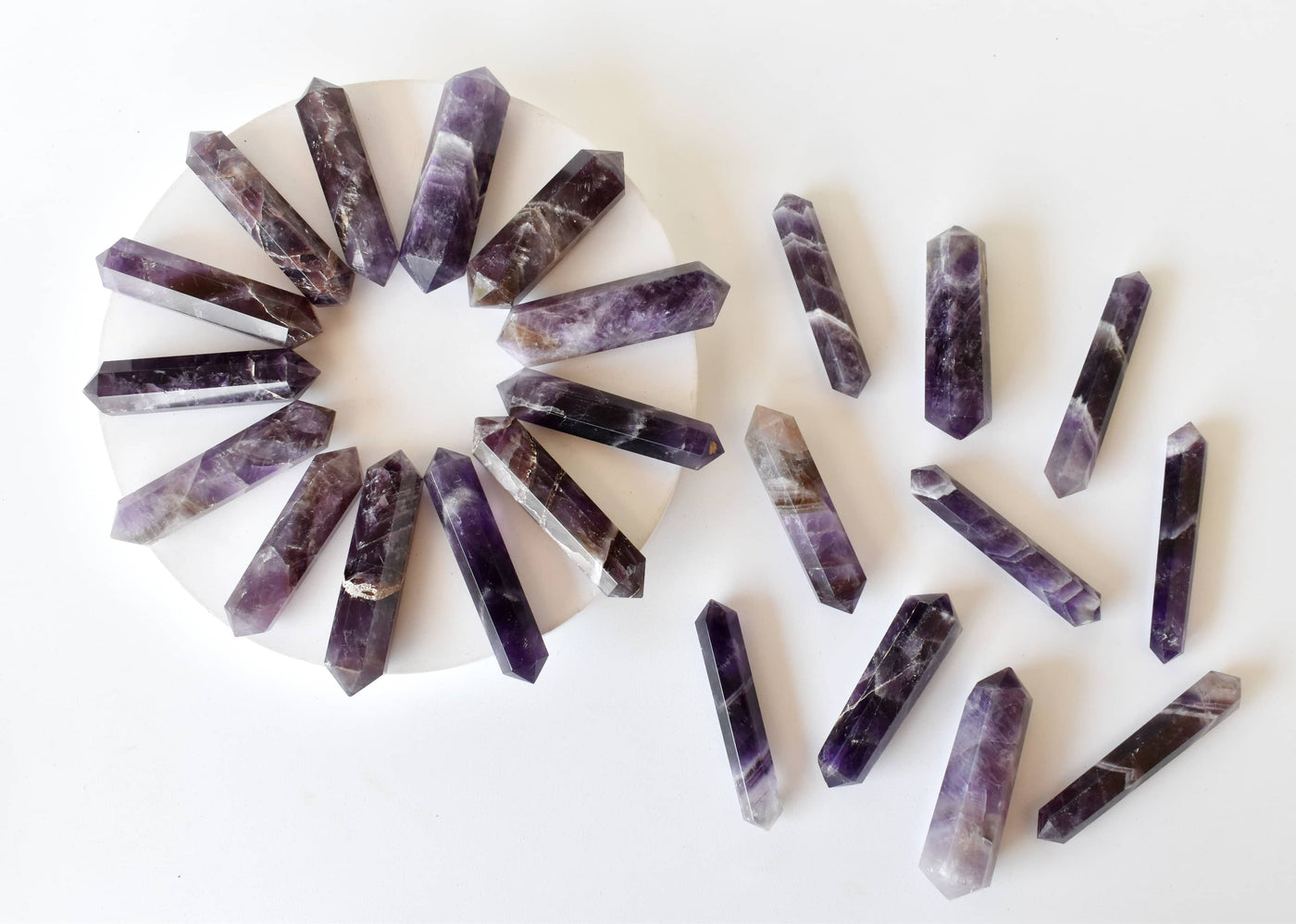 Amethyst Double Point Pencils (Alleviates sadness, grief and Intuition )