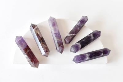 Amethyst Double Point Pencils (Alleviates sadness, grief and Intuition )