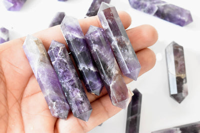 Amethyst Double Point Pencils (Alleviates sadness, grief and Intuition )