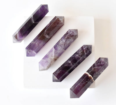 Amethyst Double Point Pencils (Alleviates sadness, grief and Intuition )