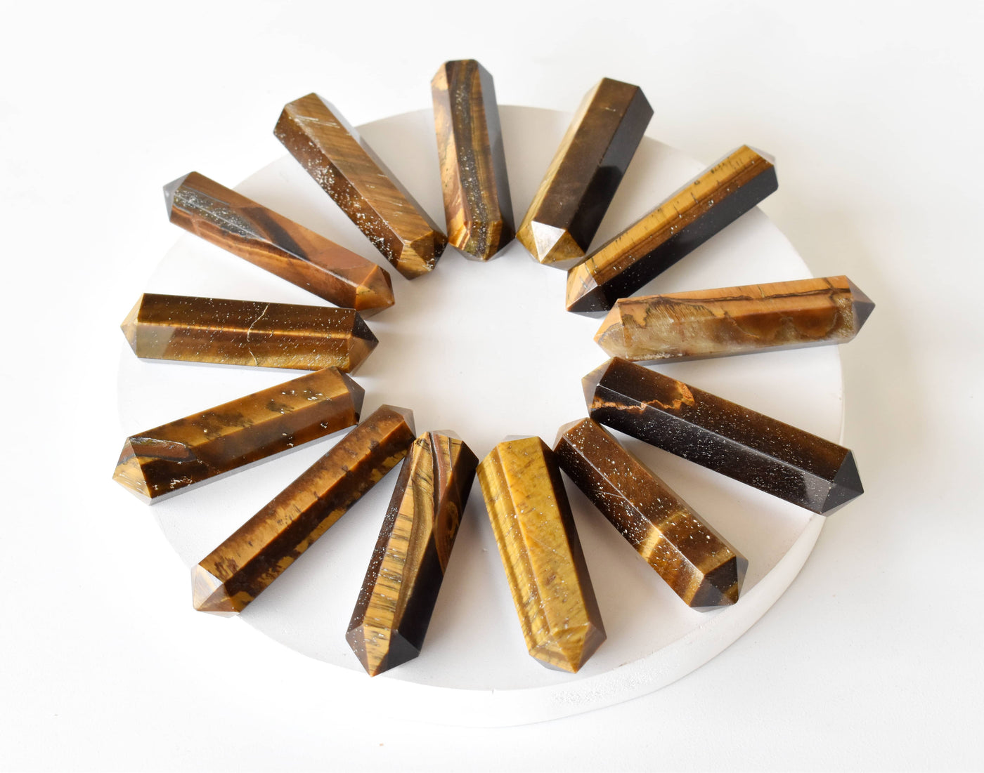 Tiger Eye Point Pencils (Spiritual Stability and Self-Confidence)