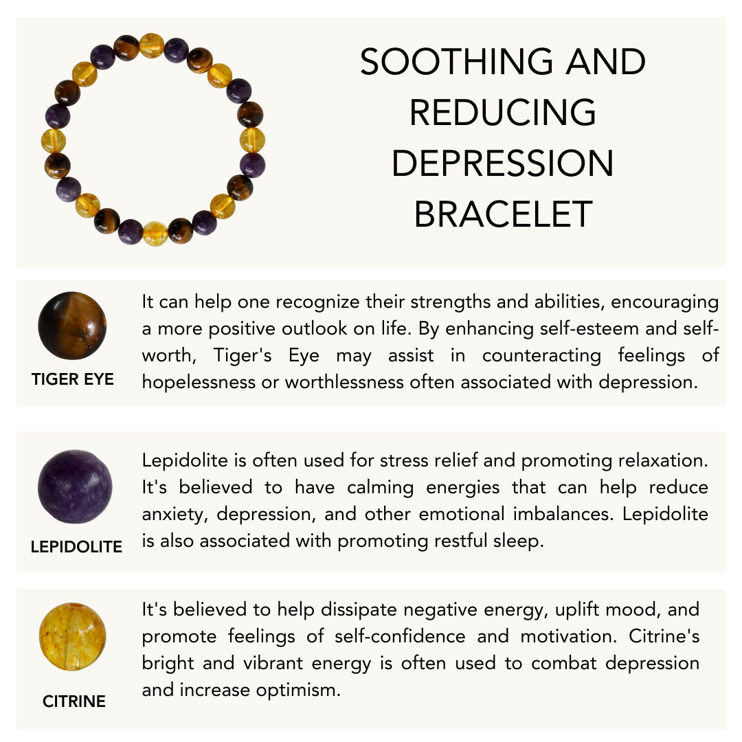 Soothing and Reducing DEPRESSION Crystal Bracelet