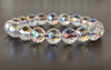 Faceted Aura Quartz Rainbow Moonstone Bracelet (Compassion and Patience)