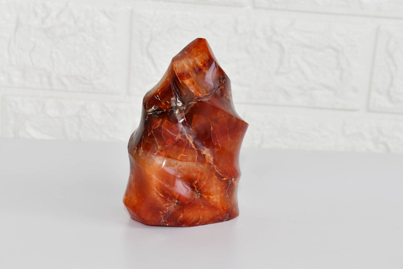 Polished Carnelian  Freeform Crystal (Courage  and Confidence )