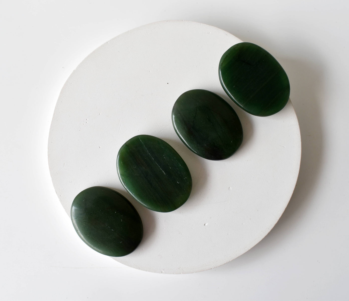 Green Jade Pocket Stones (wisdom and balance)