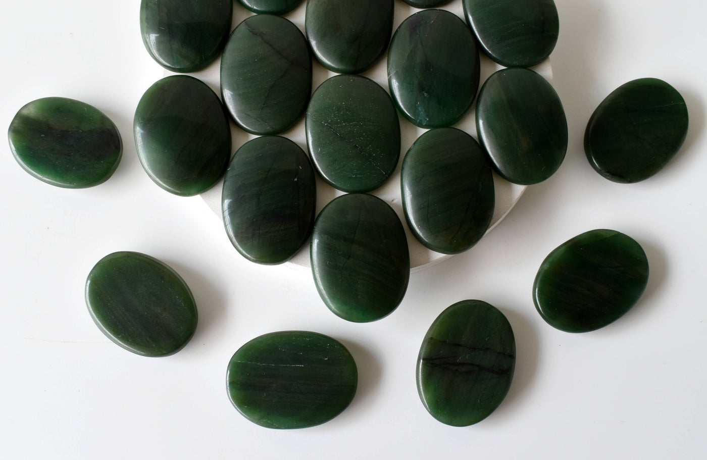 Green Jade Pocket Stones (wisdom and balance)