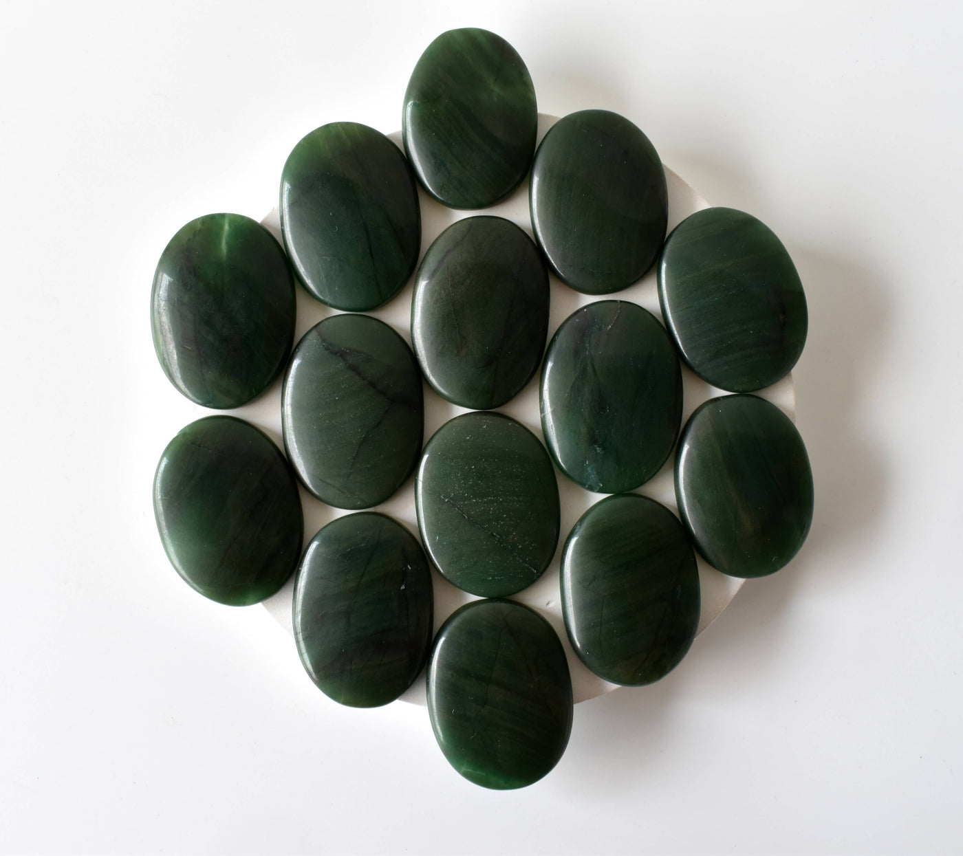 Green Jade Pocket Stones (wisdom and balance)