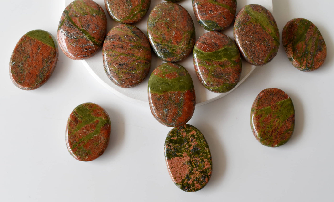 Unakite Pocket Stones (Generosity and Joy)