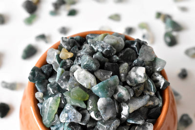 Moss Agate Gemstone Chips (Cleanses The Circulatory and Elimination Systems)