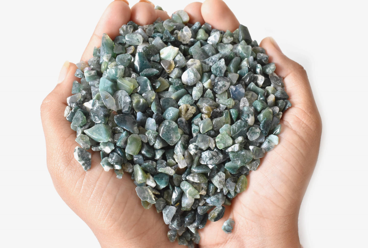 Moss Agate Gemstone Chips (Cleanses The Circulatory and Elimination Systems)