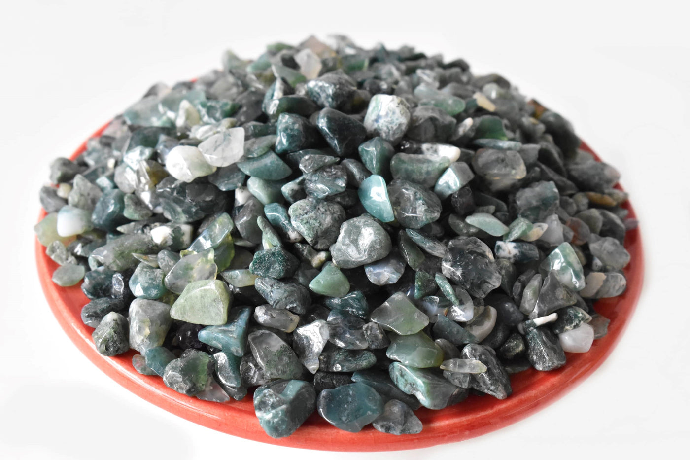 Moss Agate Gemstone Chips (Cleanses The Circulatory and Elimination Systems)