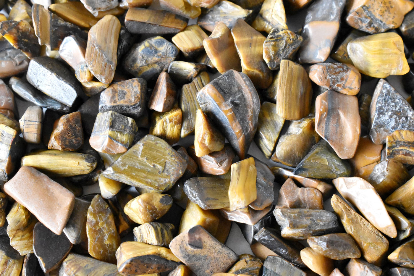 Tiger Eye Gemstone Chips (Protection and Willpower)