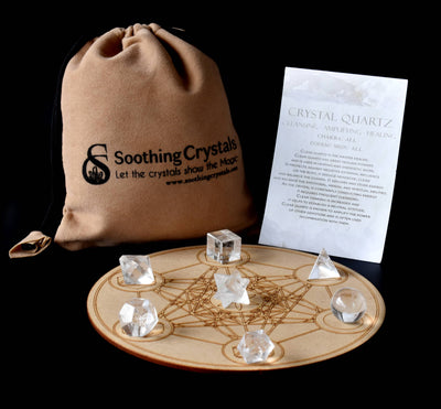 Crystal Quartz Geometry Set (Channeling and Manifesting)