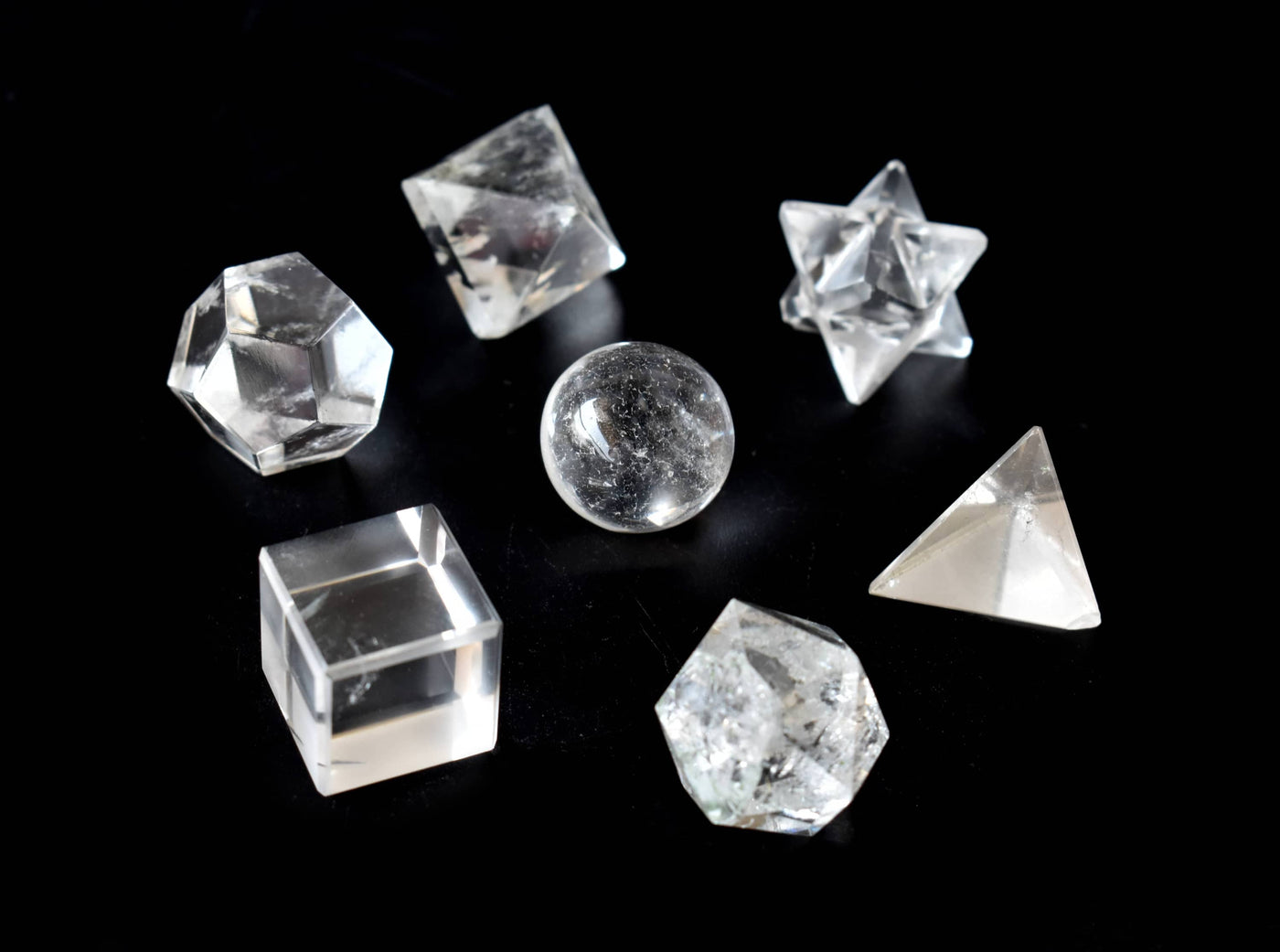 Crystal Quartz Geometry Set (Channeling and Manifesting)