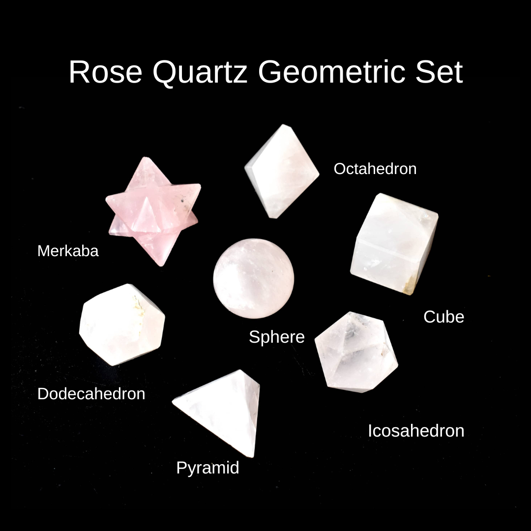 Rose Quartz Geometry Set (Relaxation  and Love )