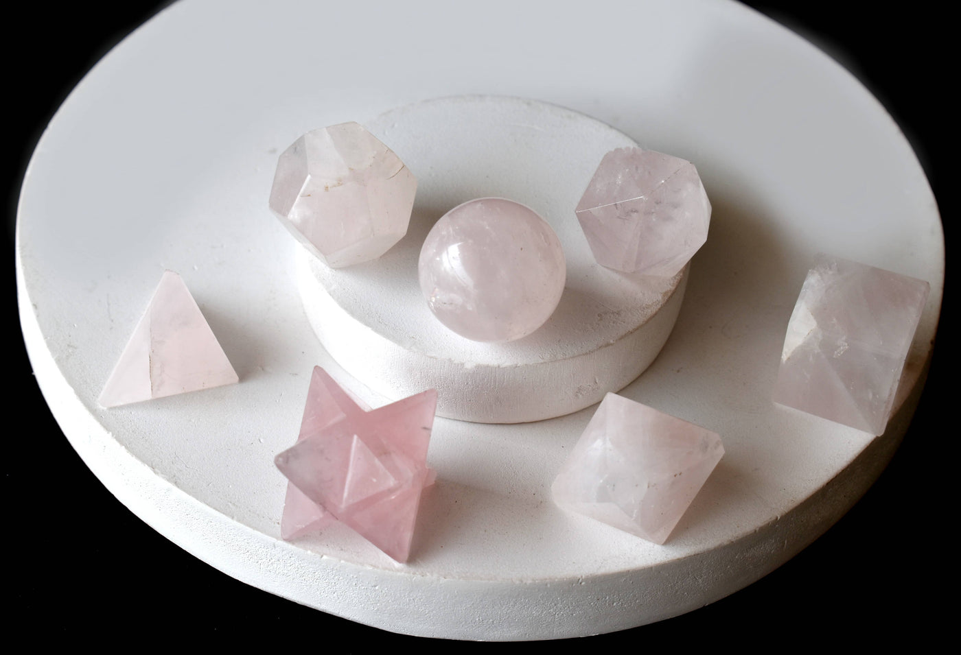 Rose Quartz Geometry Set (Relaxation  and Love )