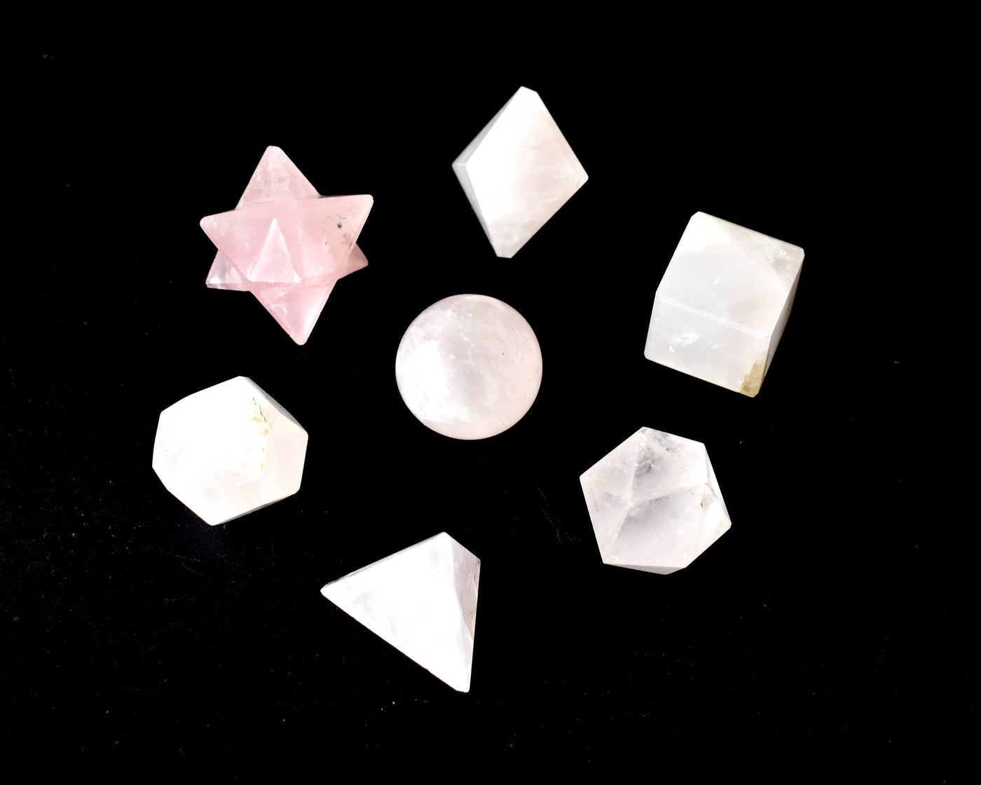 Rose Quartz Geometry Set (Relaxation  and Love )