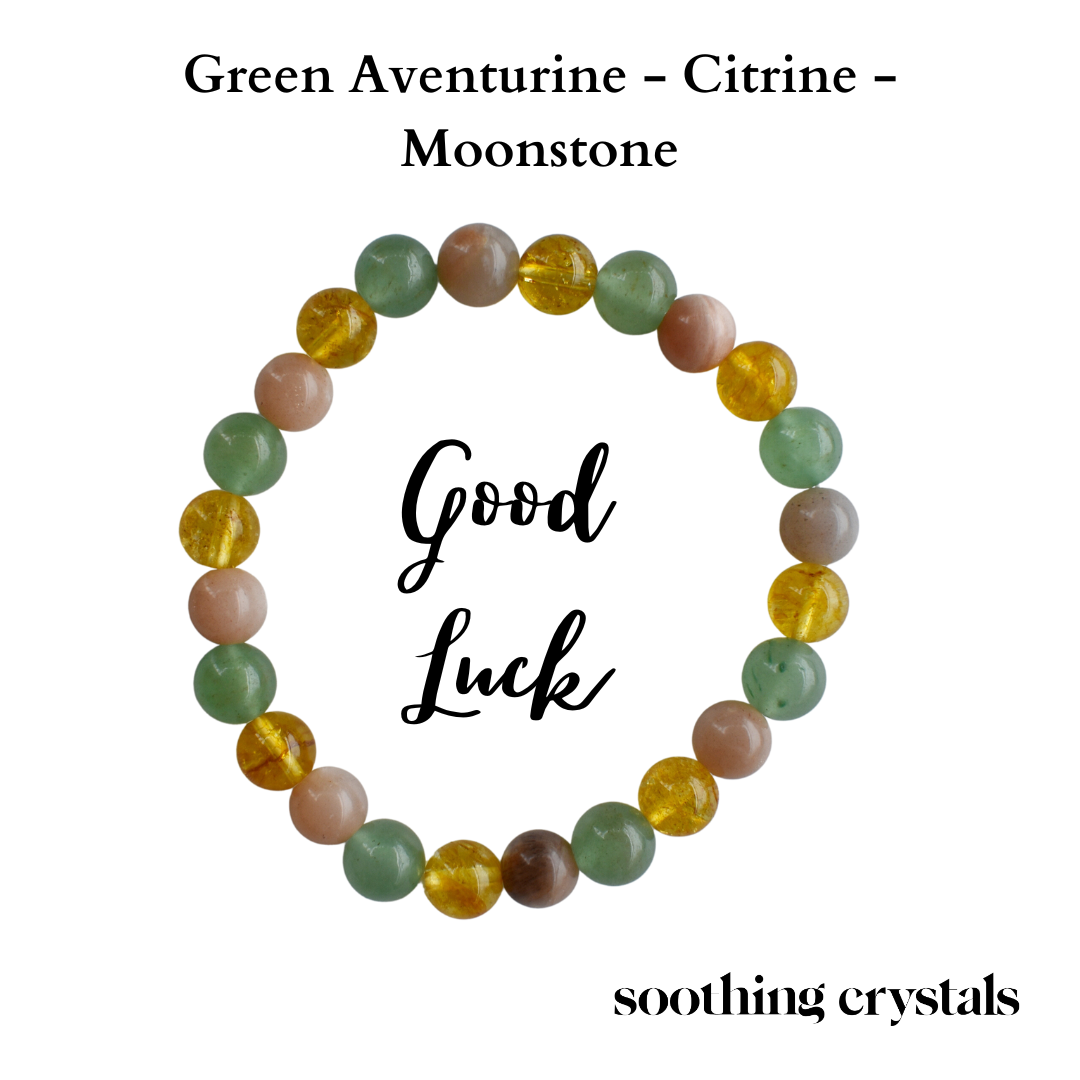 Bringing GOOD LUCK Crystal Bracelet (Inspiration, New Beginning, Confidence)