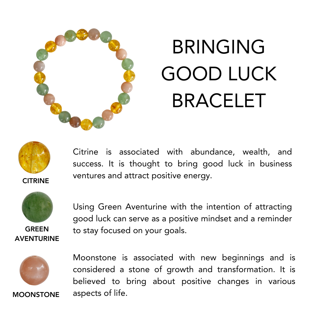 Bringing GOOD LUCK Crystal Bracelet (Inspiration, New Beginning, Confidence)