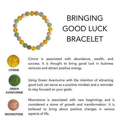 Bringing GOOD LUCK Crystal Bracelet (Inspiration, New Beginning, Confidence)