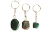 Green Jade Key Chain, Gemstone Keychain Crystal Key Ring (wisdom and balance)