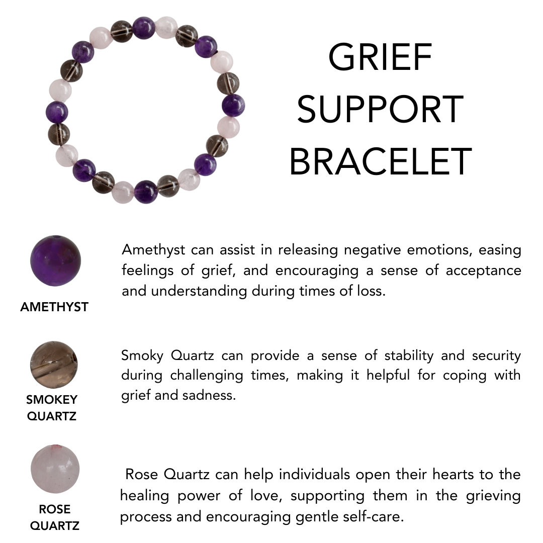 GRIEF Support Bracelet Crystal Bracelet (Emotional, Meditation)