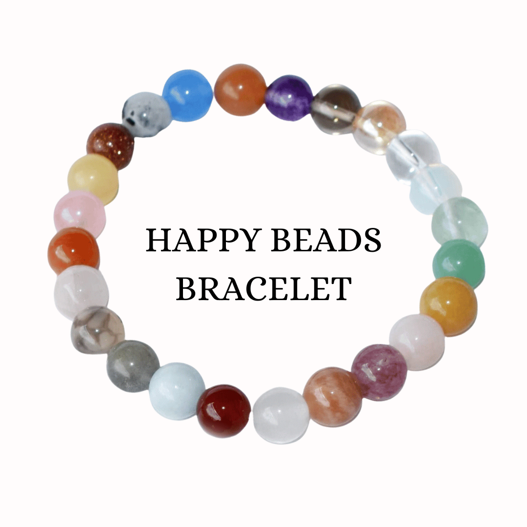 Happy Beads Crystal Bracelet, Assorted Crystal Bead Bracelet