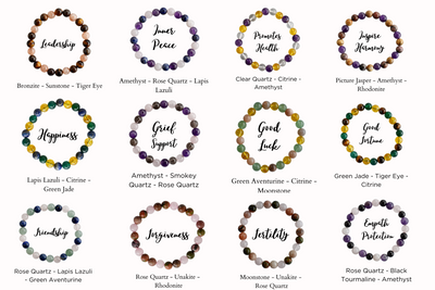 Calming ANXIETY Crystal Bracelet (Calm, Protection, Positivity)