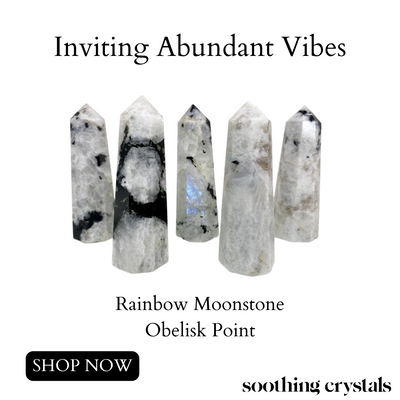 Rainbow Moonstone Tower Point (Creativity and Compassion)