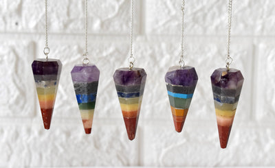 Chakra Pendulums, 7 Chakras crystals Pendulums