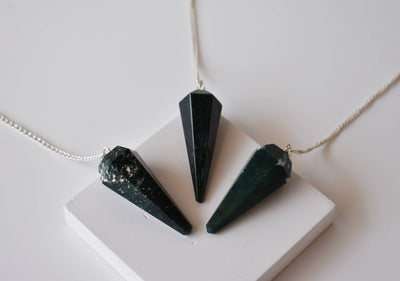 Moss Agate Pendulum (Purification and Balance)