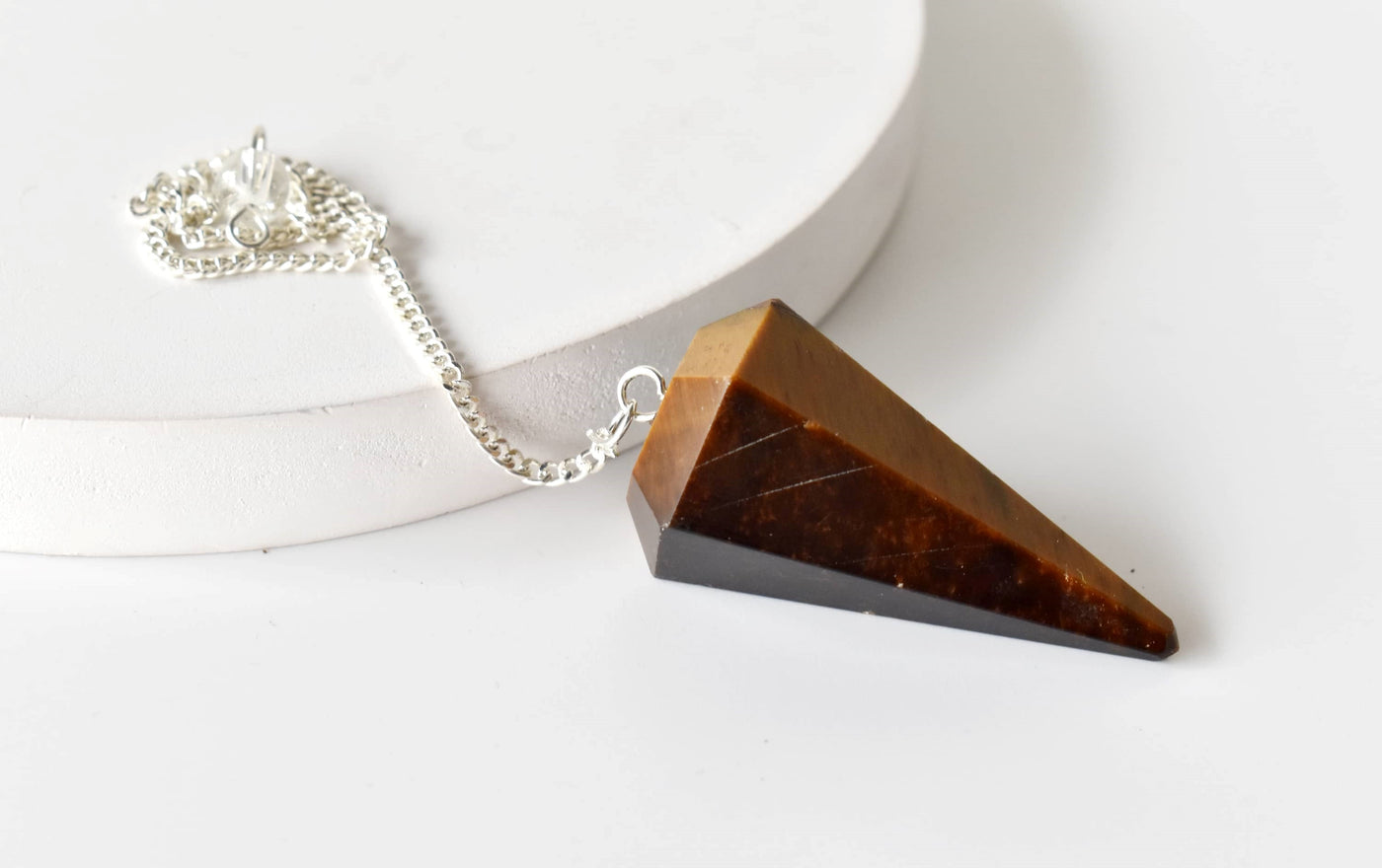 Tiger Eye Pendulum (Longevity and Protection)