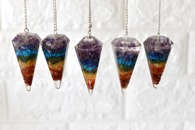 Chakra Pendulums, 7 Chakras crystals Pendulums