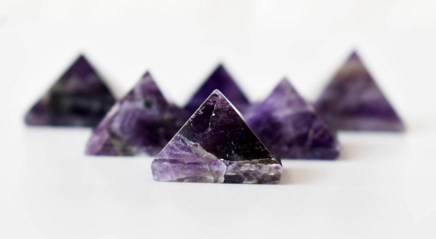 Amethyst Pyramids For Encourage and Clarity