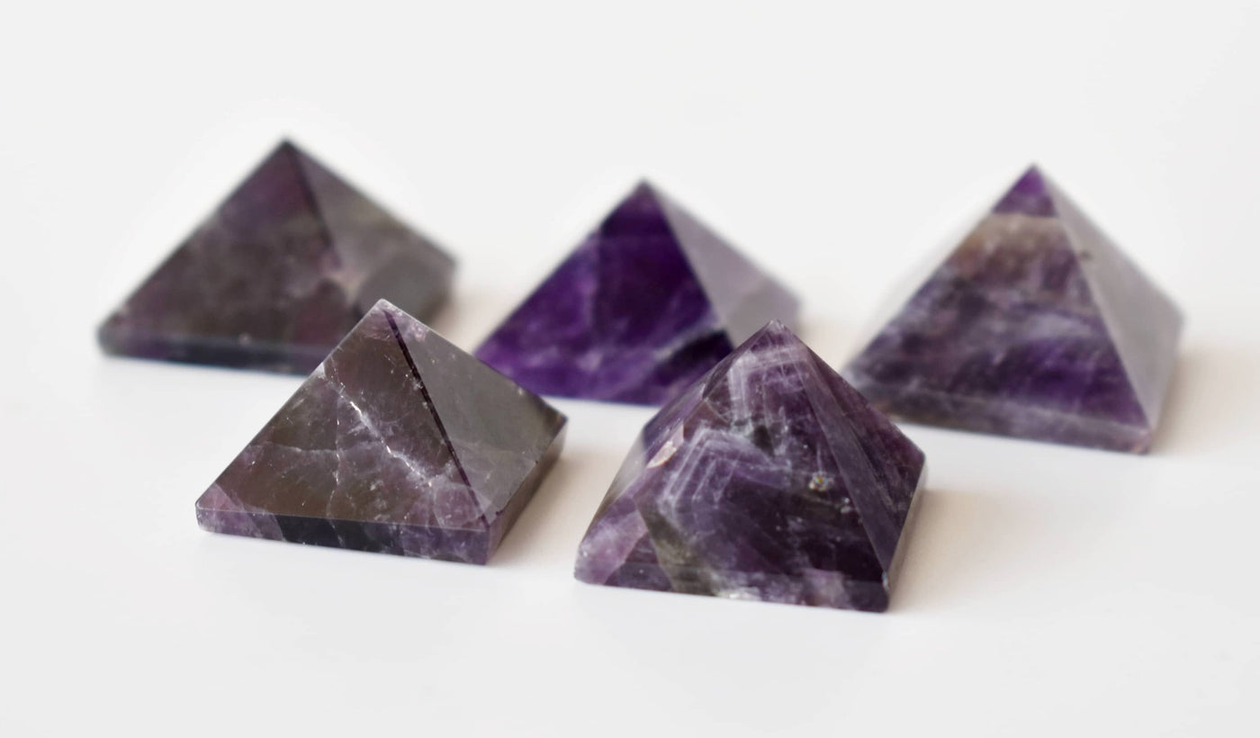 Amethyst Pyramids For Encourage and Clarity