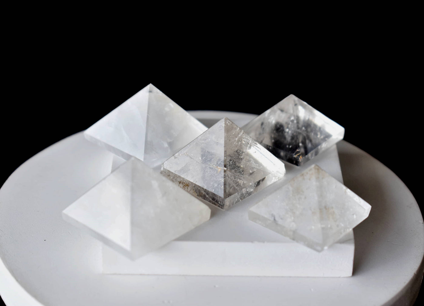 Crystal Quartz Pyramids (Balances Energy and Meditation)