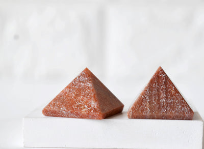 Orange Aventurine Pyramids (Optimism and Contentment)