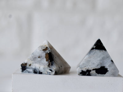 Rainbow Moonstone Pyramids (Bring Balance and compassion)