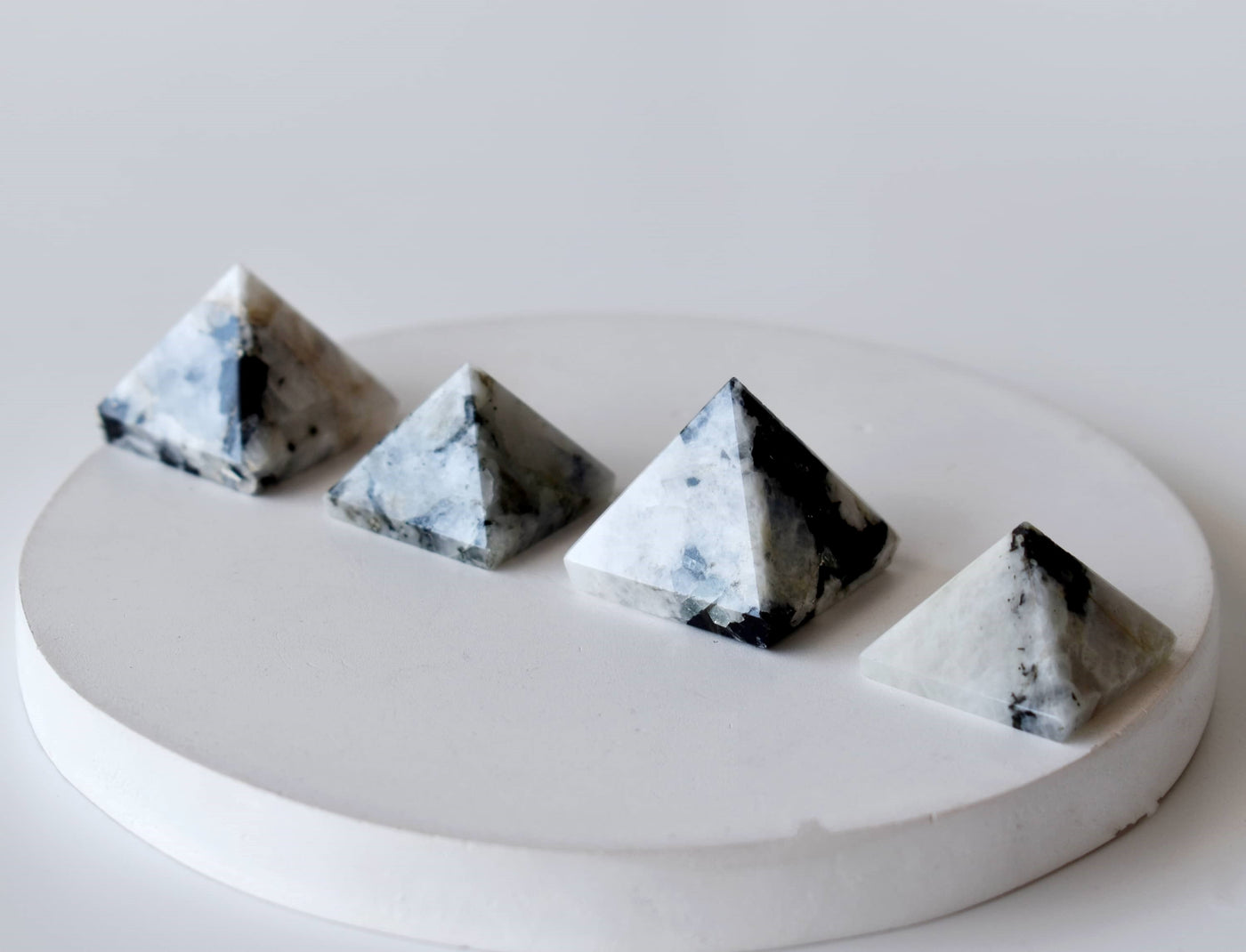 Rainbow Moonstone Pyramids (Bring Balance and compassion)