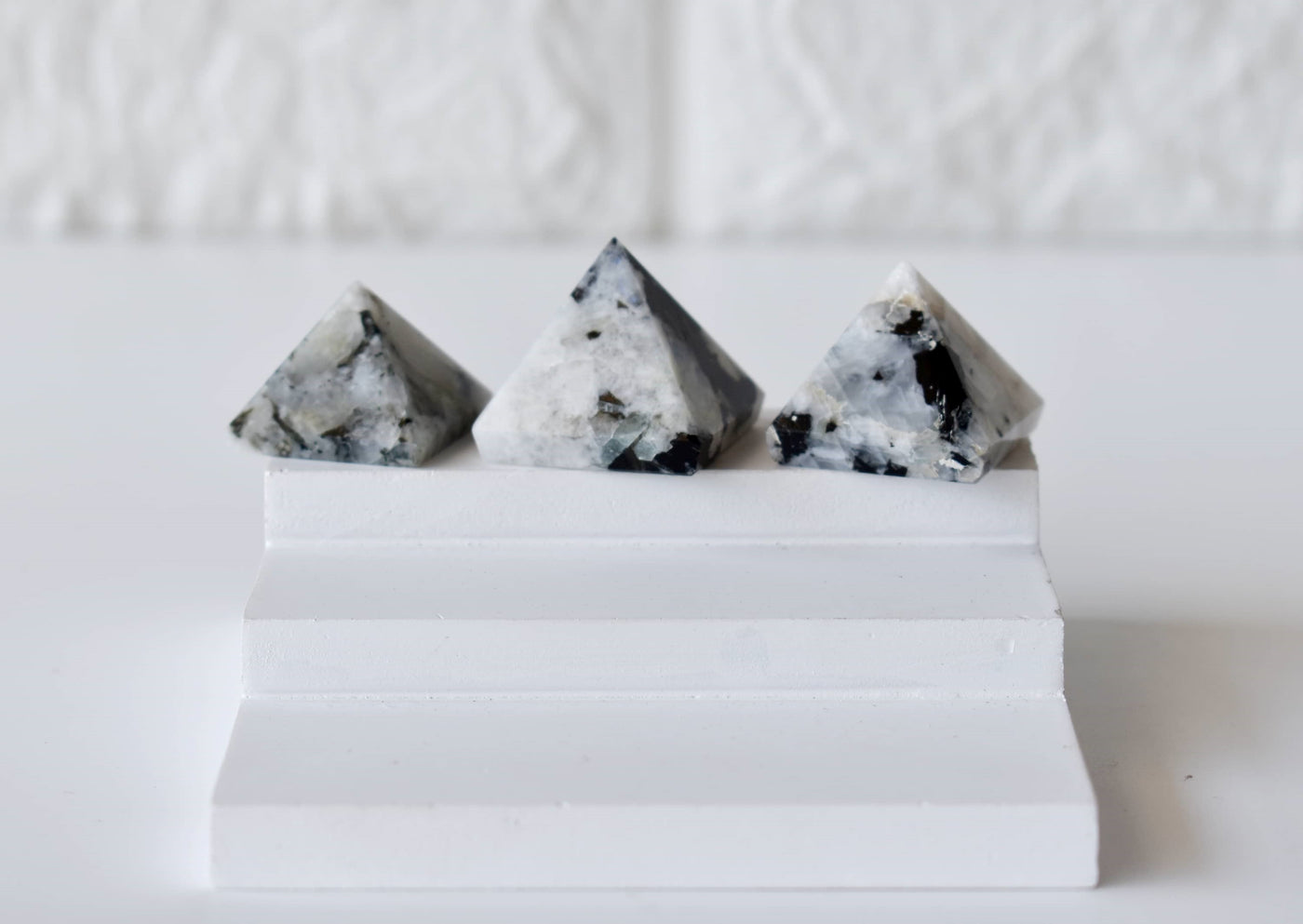 Rainbow Moonstone Pyramids (Bring Balance and compassion)