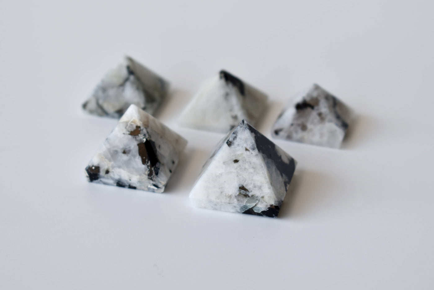 Rainbow Moonstone Pyramids (Bring Balance and compassion)