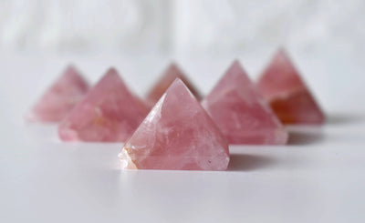 Rose Quartz Pyramids (Balance and Emotional Health)