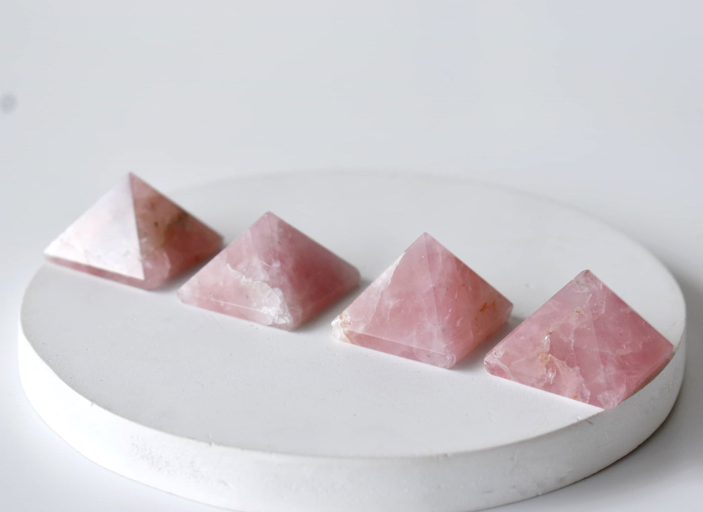 Rose Quartz Pyramids (Balance and Emotional Health)