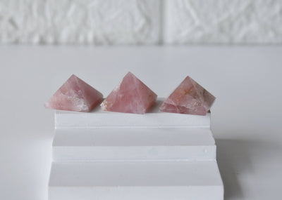 Rose Quartz Pyramids (Balance and Emotional Health)